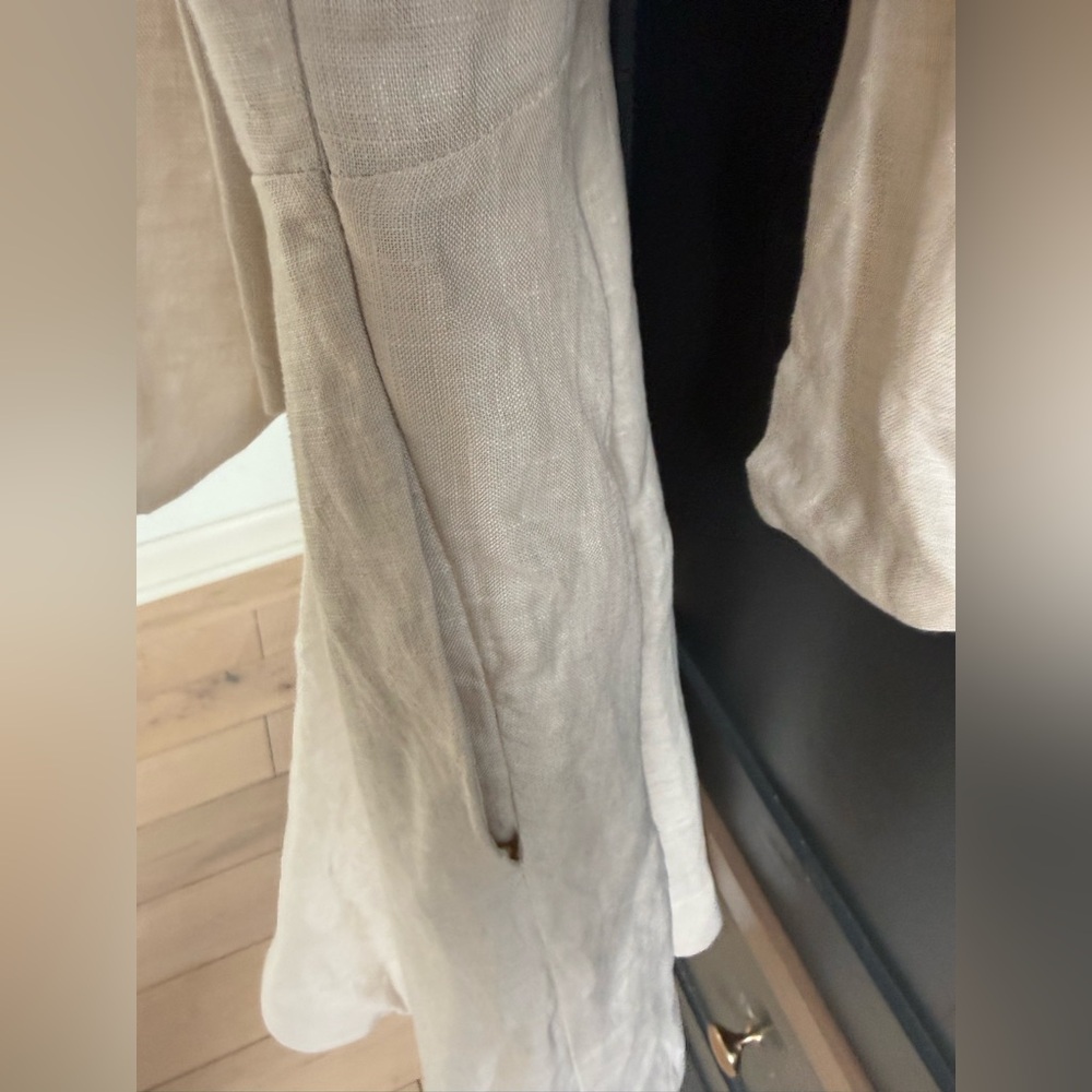 NWT DISSH Natural Linen Aisle Pearl Mini Bow Dress • 4 - Picture 9 of 11